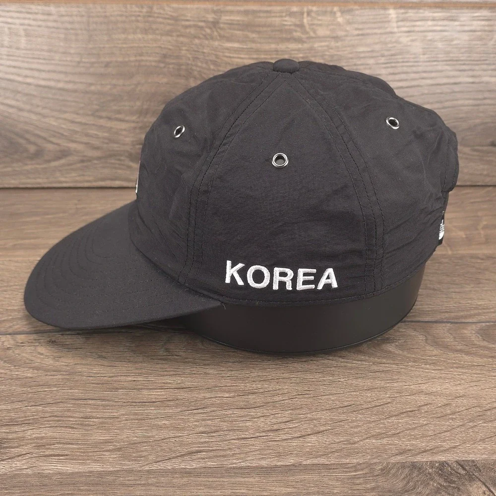 The North Face Team Korea Hat Mens Black Soft Bill Tech Cap Run Hike Gorpcore